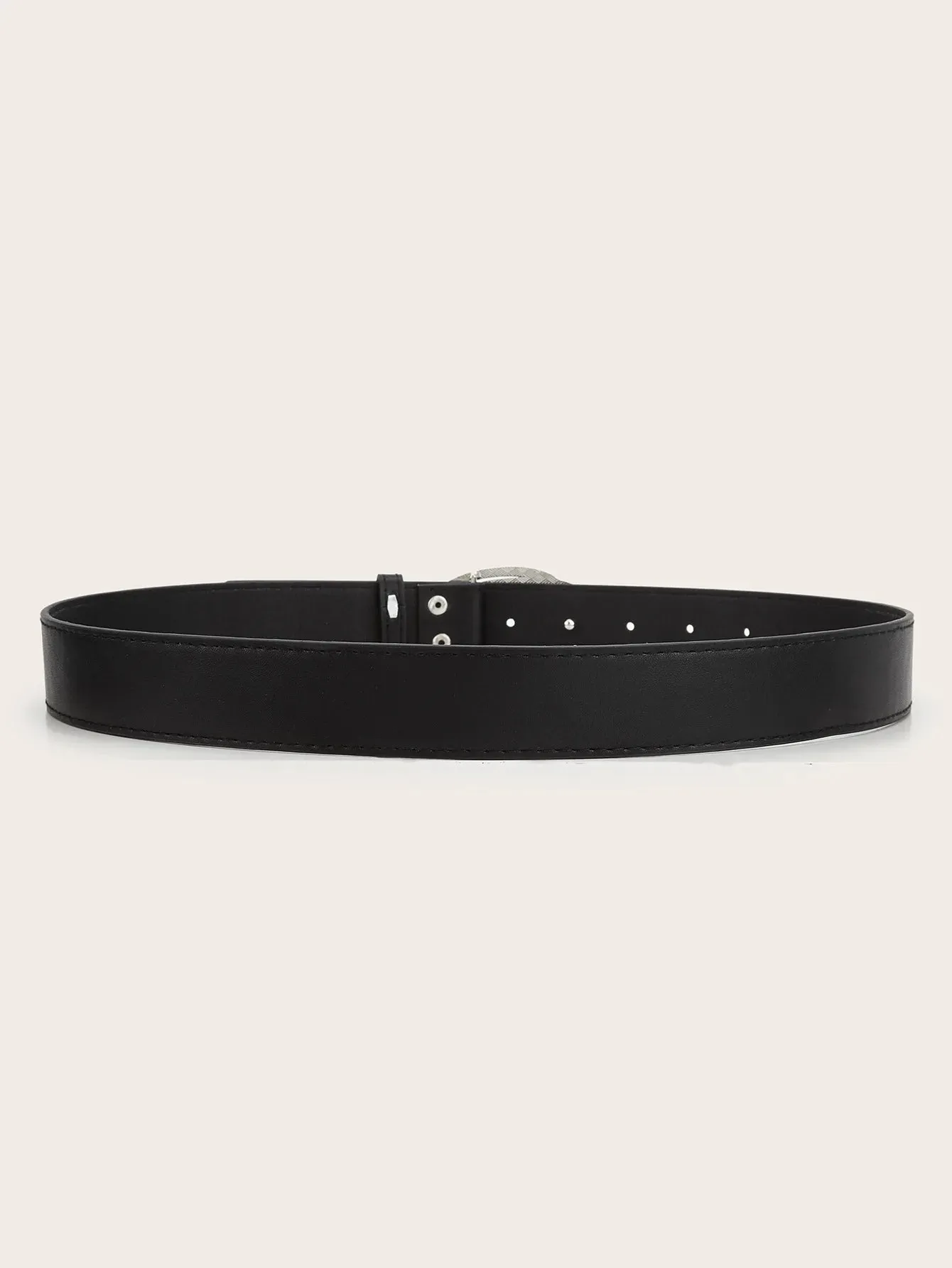 Vintage Punk Moon & Star Buckle Belt  Gothic Y2K PU Leather Waistband for Men & Women