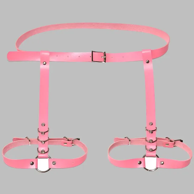 Waist and Thigh integrated Real Leather Belt