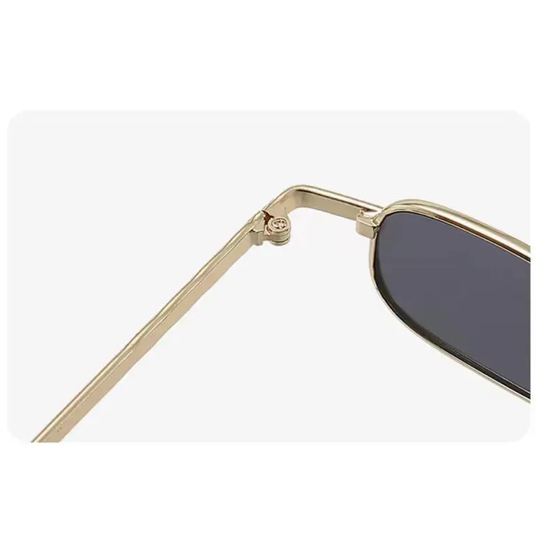 Women Legs Shape Mirror Oval Frame Trendy Small Metal Luxury Sunglasses