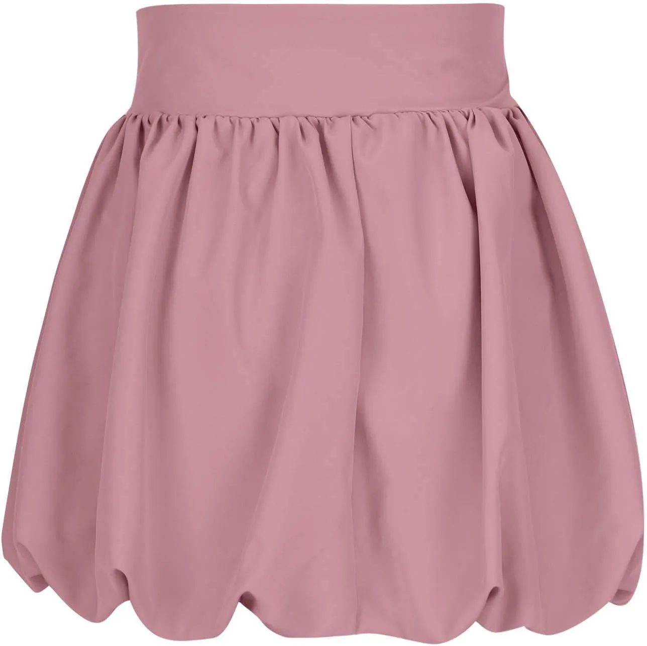 Womens Bubble Mini Skirt Y2k Solid Color Ruffle Hem Pleated Short Puffball Balloon Short Skirts Party Clubwear